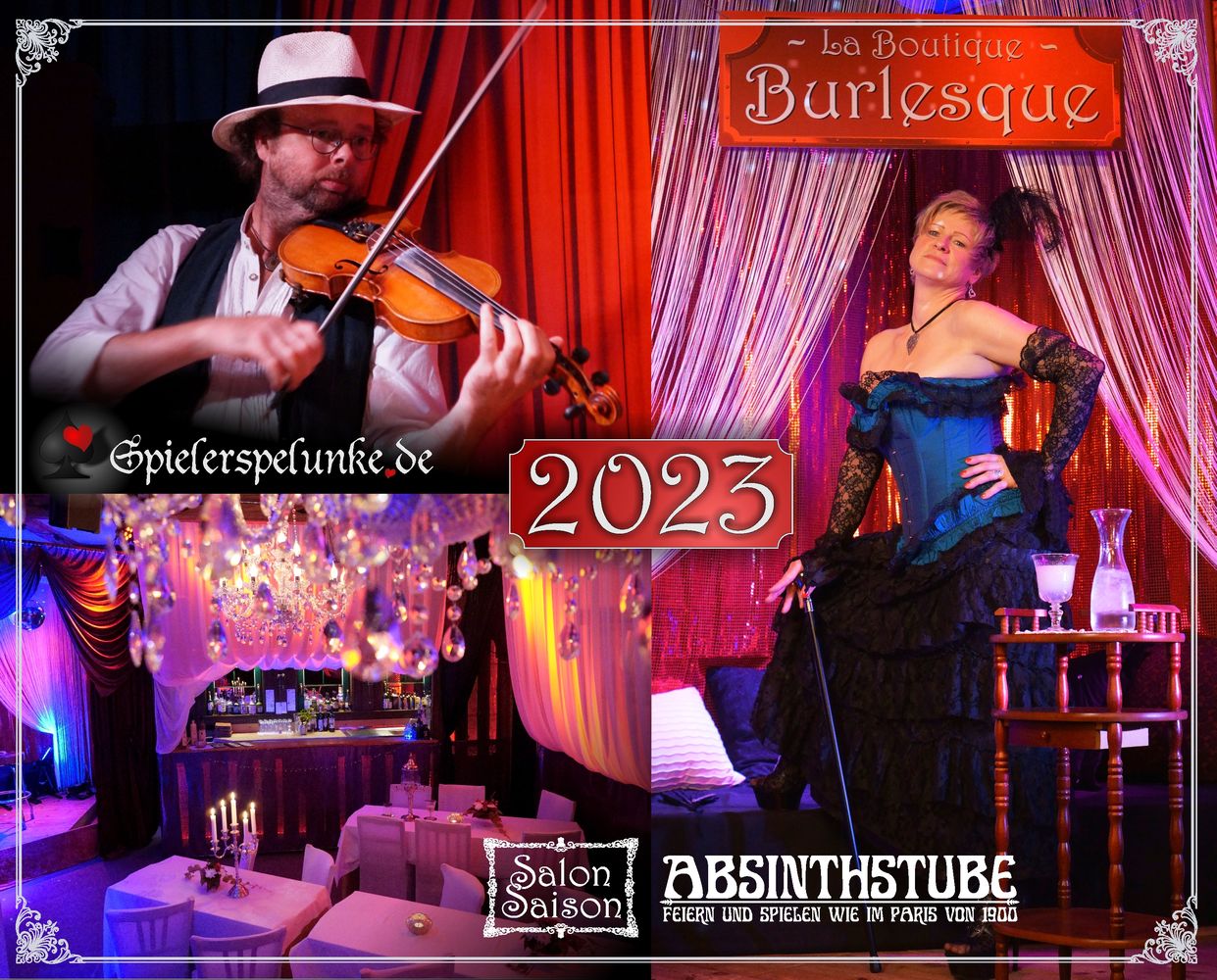 Konzerte Veranstaltungen Spielerspelunke Absinthstube Boutique Burlesque 2022